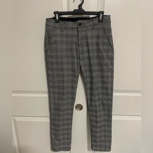Gray Plaid Slim Fit Pants - 36x30